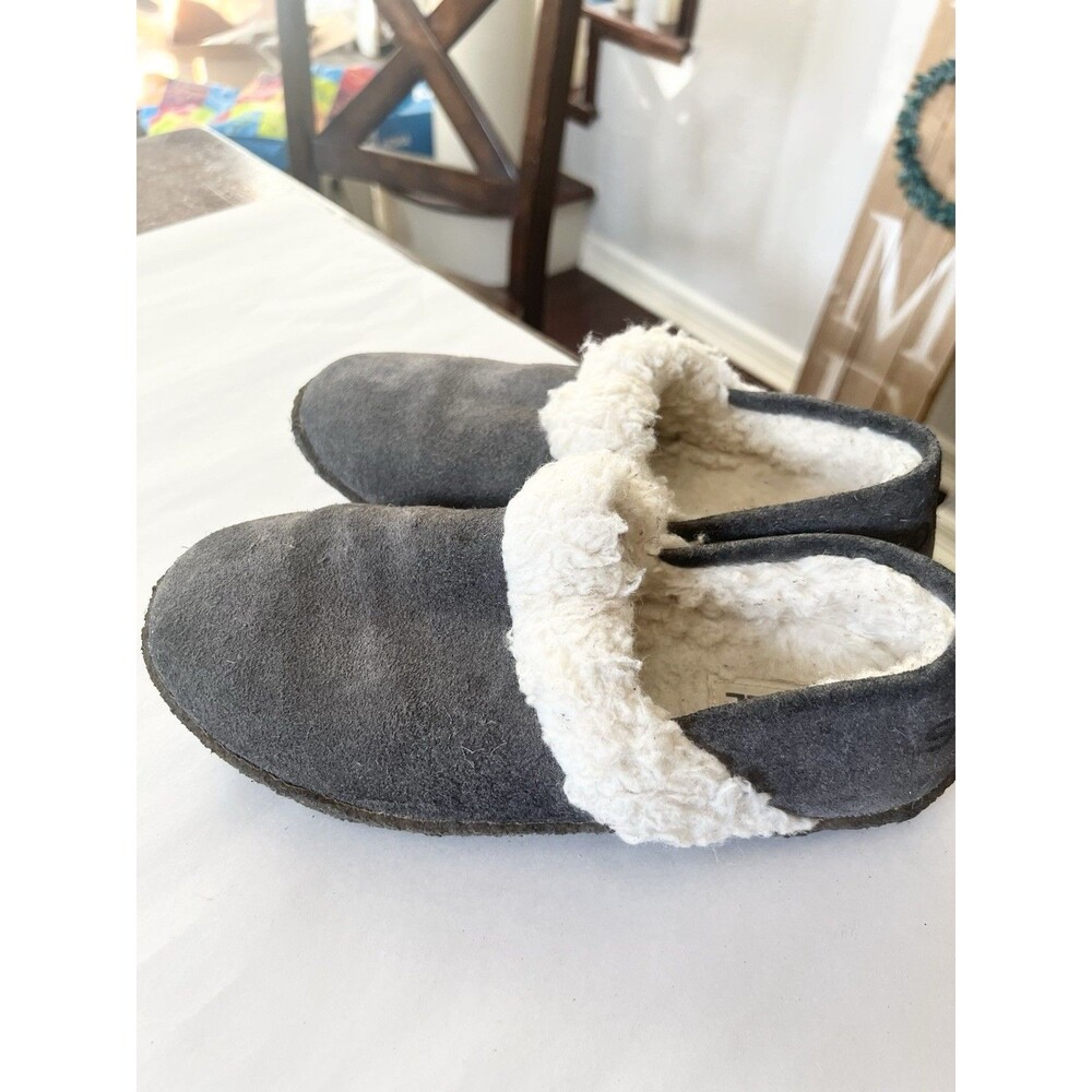 SOREL Women's Nakiska Slide Slippers – Suede, Cozy, Size 8 Woman's Gray Comfort